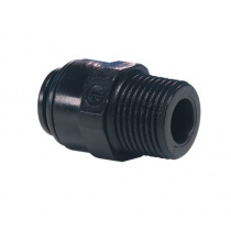 John Guest Straight Adaptor – BSPT Thread 4mm - 1/8 BLACK (PM010401E)